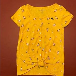 Yellow floral Abercrombie T